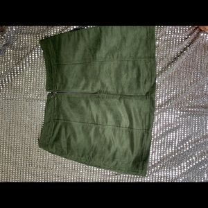 Olive Green Mini Skirt